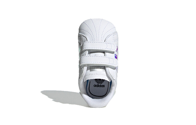 Кеды Adidas Superstar Cloud White Core Black I на липучке, белый — фото 4