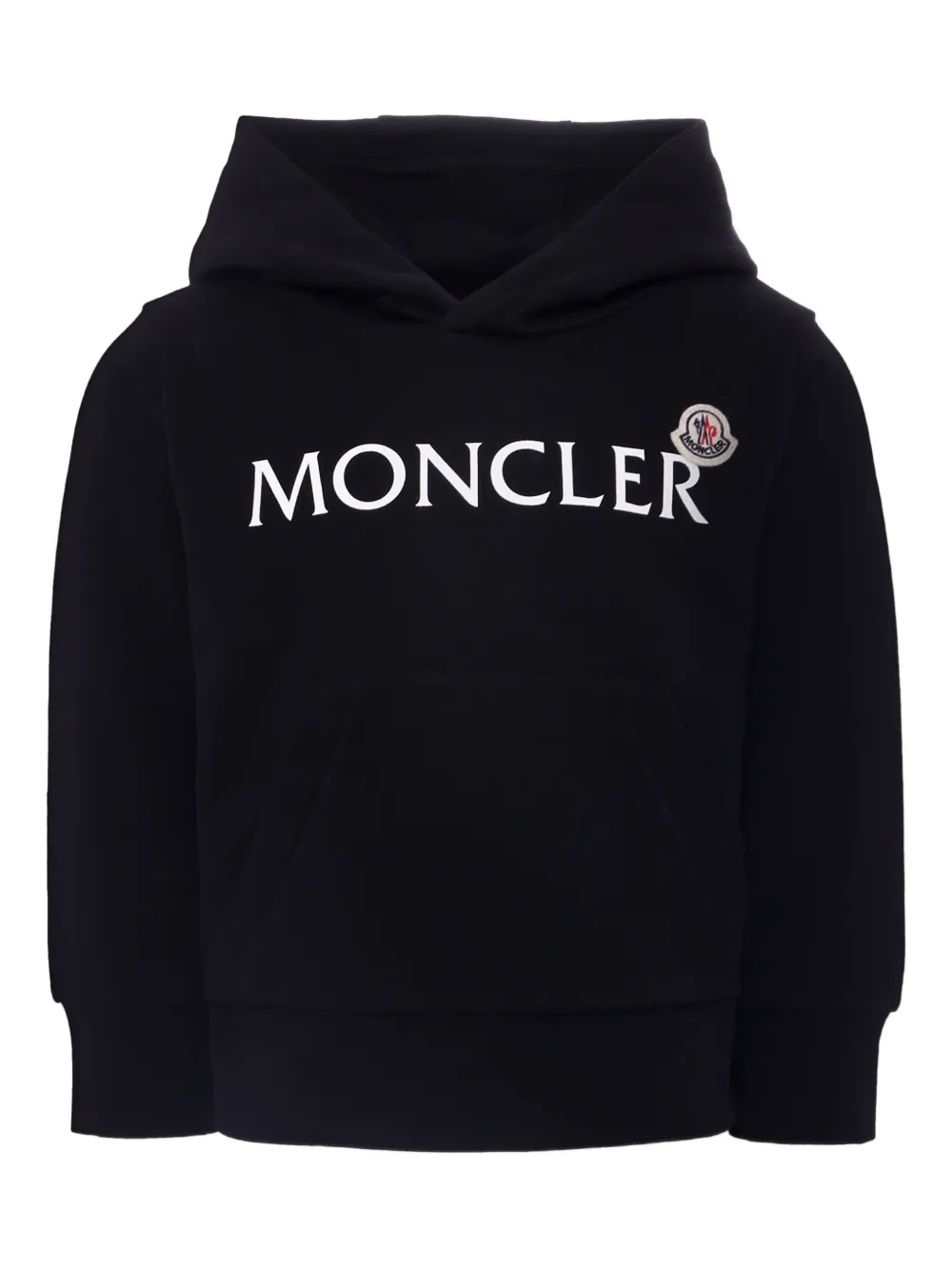 

Худи с вышитым логотипом Moncler Enfant, черный