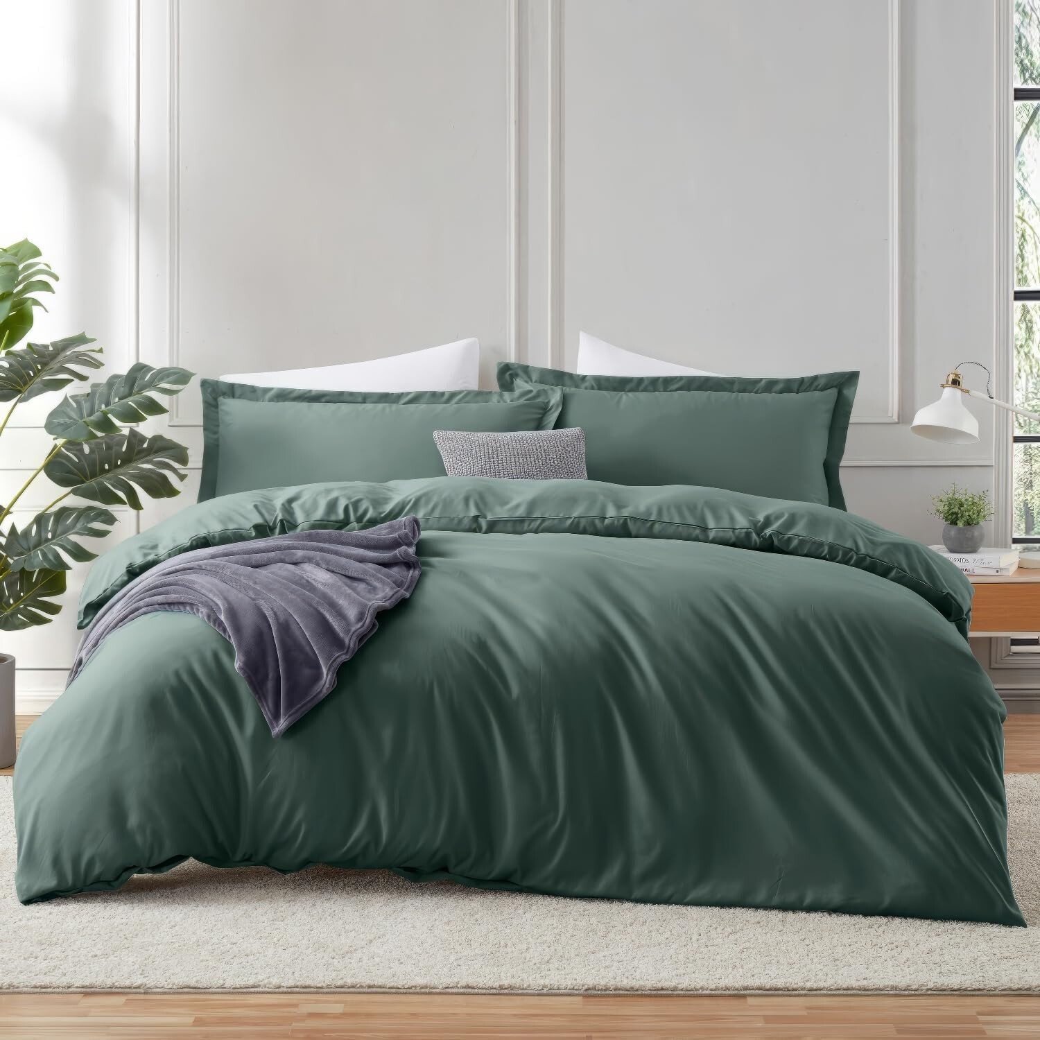 

Пододеяльник Hearth & Harbour Forest Green размера «queen-size» — комплект из 3 пододеяльников размера «queen-size» Hearth & Harbor, Forest Green (No Comforter)
