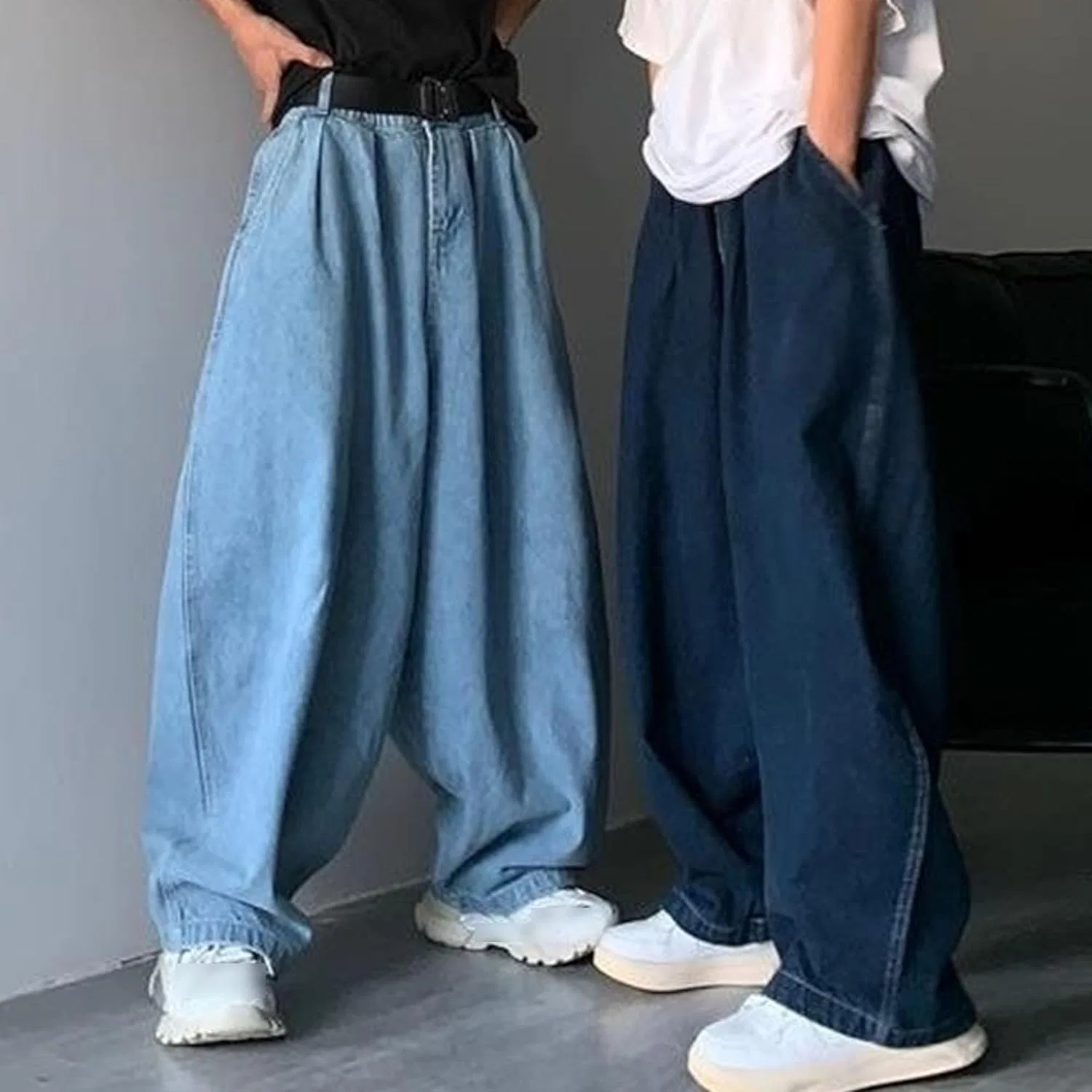 Джинсы свободные Hip Hop Skater, темно-синий — фото 3