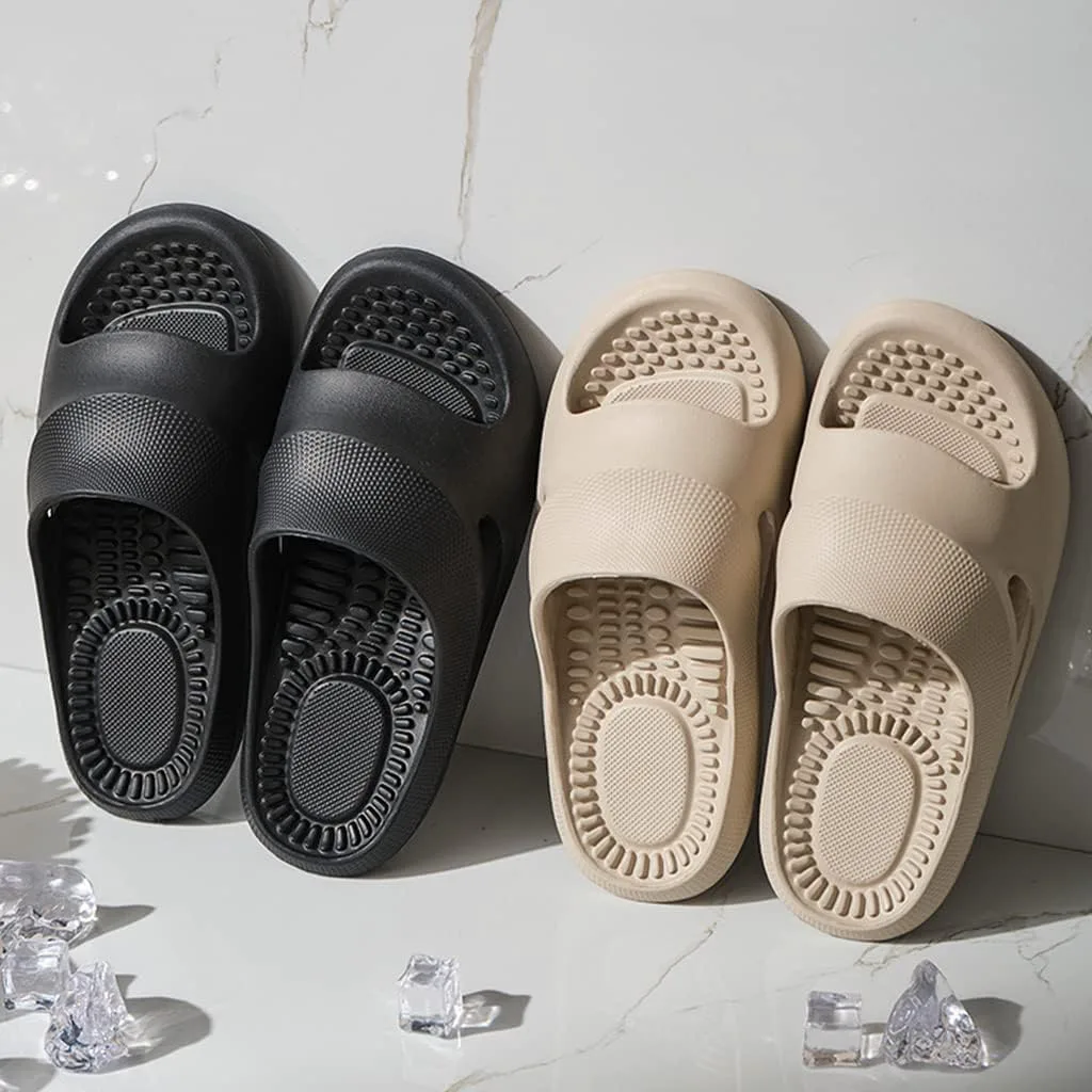 Massage Slippers,Plantar Fasciitis EVA Open Toe Soft Sole Non-Slip Quick Dry Shower Indoor Outdoor Сандалии,Unisex Breathable and Non Slip Wear-Resistant Shoes BAANHA, черный — фото 3