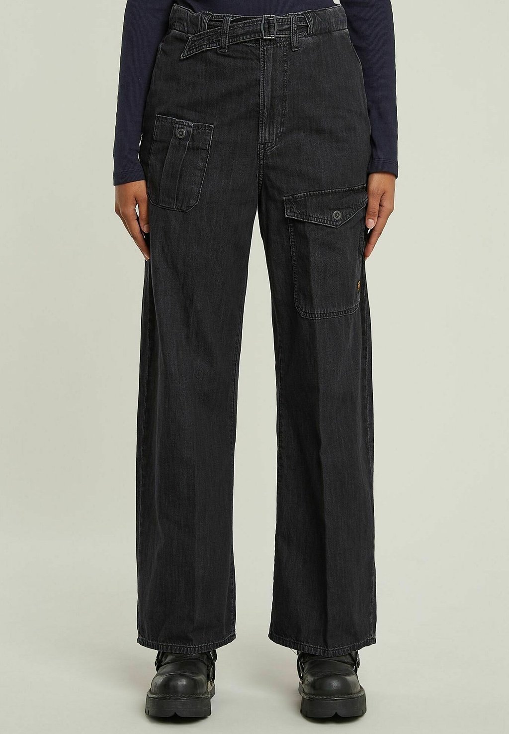 

Джинсы прямого покроя BELTED LOOSE G-STAR, черный