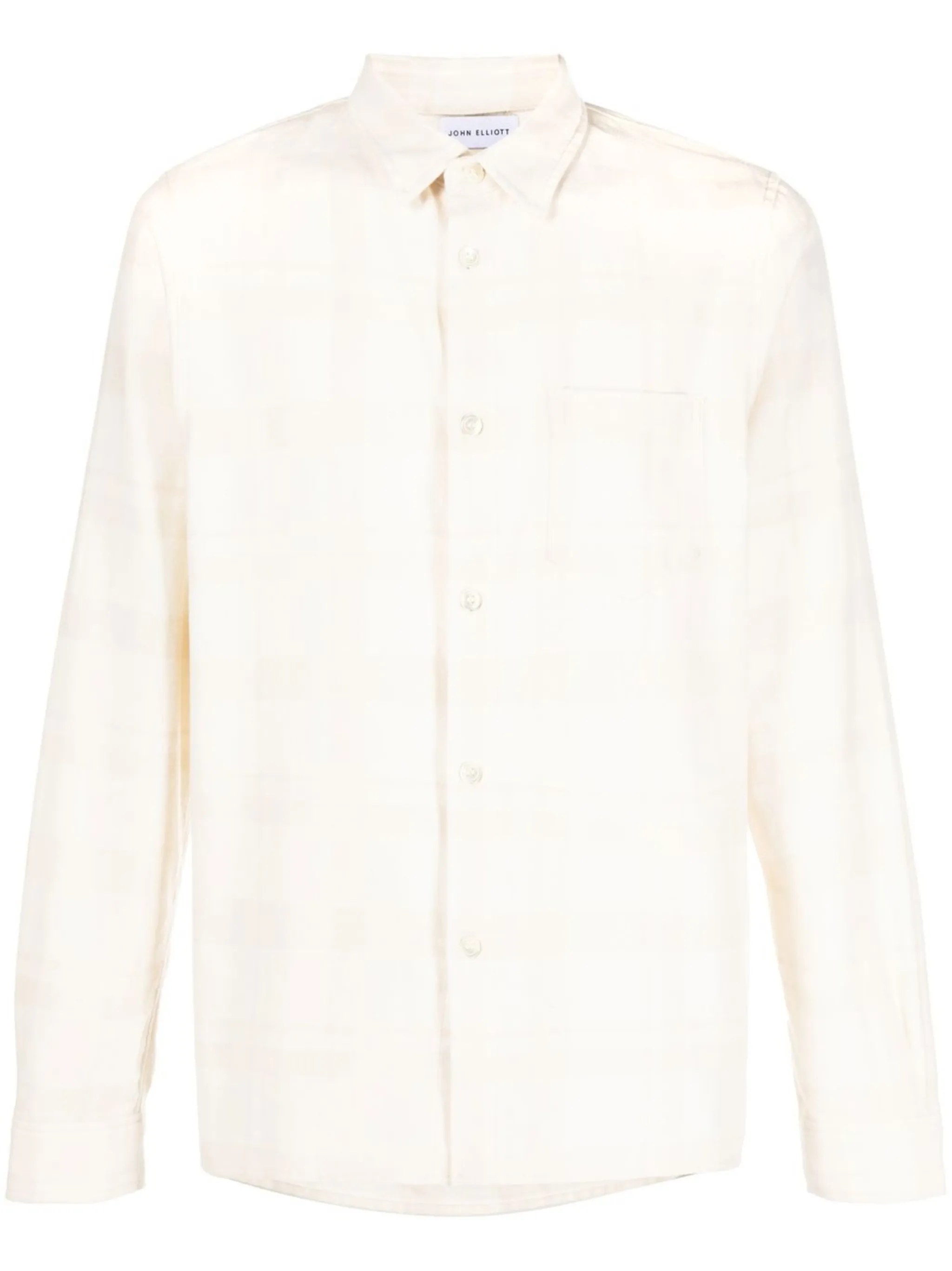 

Клетчатая рубашка с длинными рукавами John Elliott, нейтральный