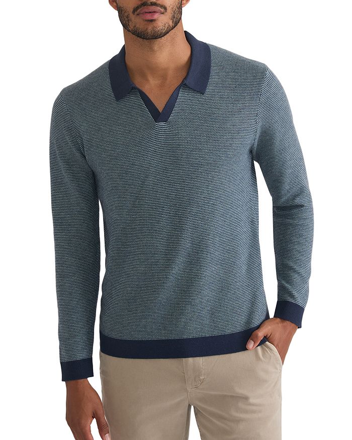 

Свитер-поло Liam Regular Fit Marine Layer, синий