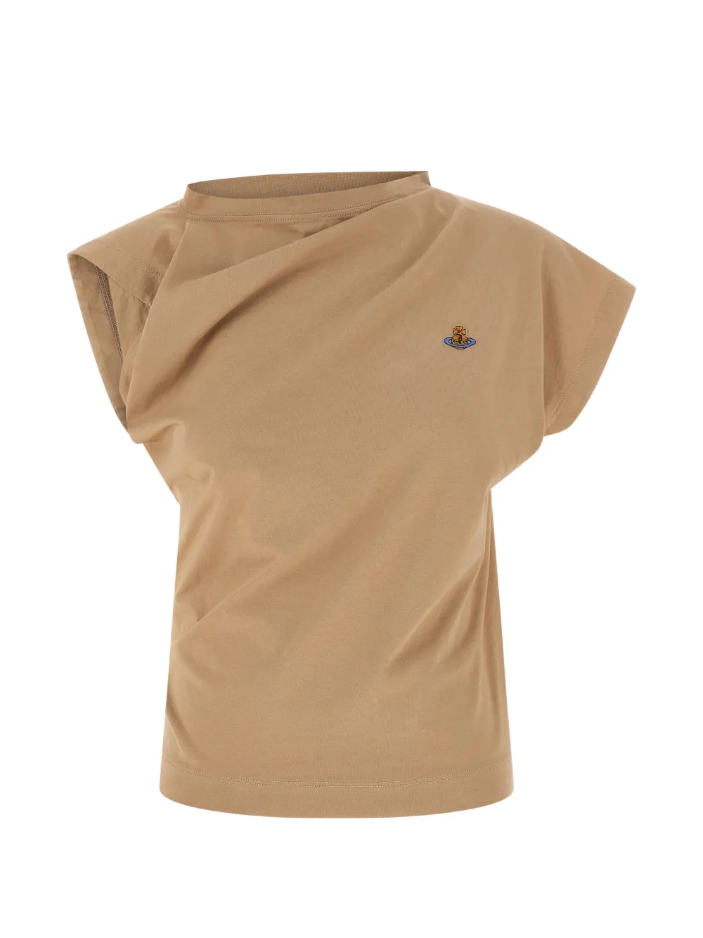 

Топ с асимметричным рукавом Orb Vivienne Westwood, коричневый