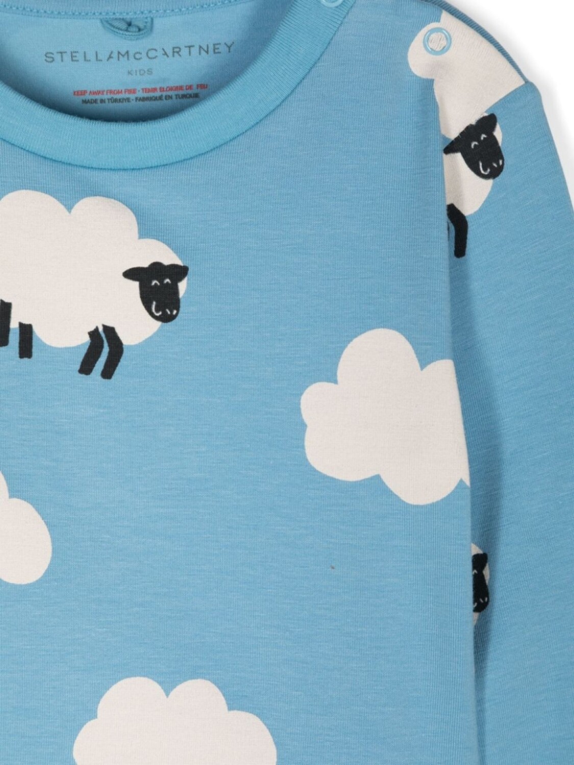 Stella McCartney Kids футболка с принтом, синий — фото 3