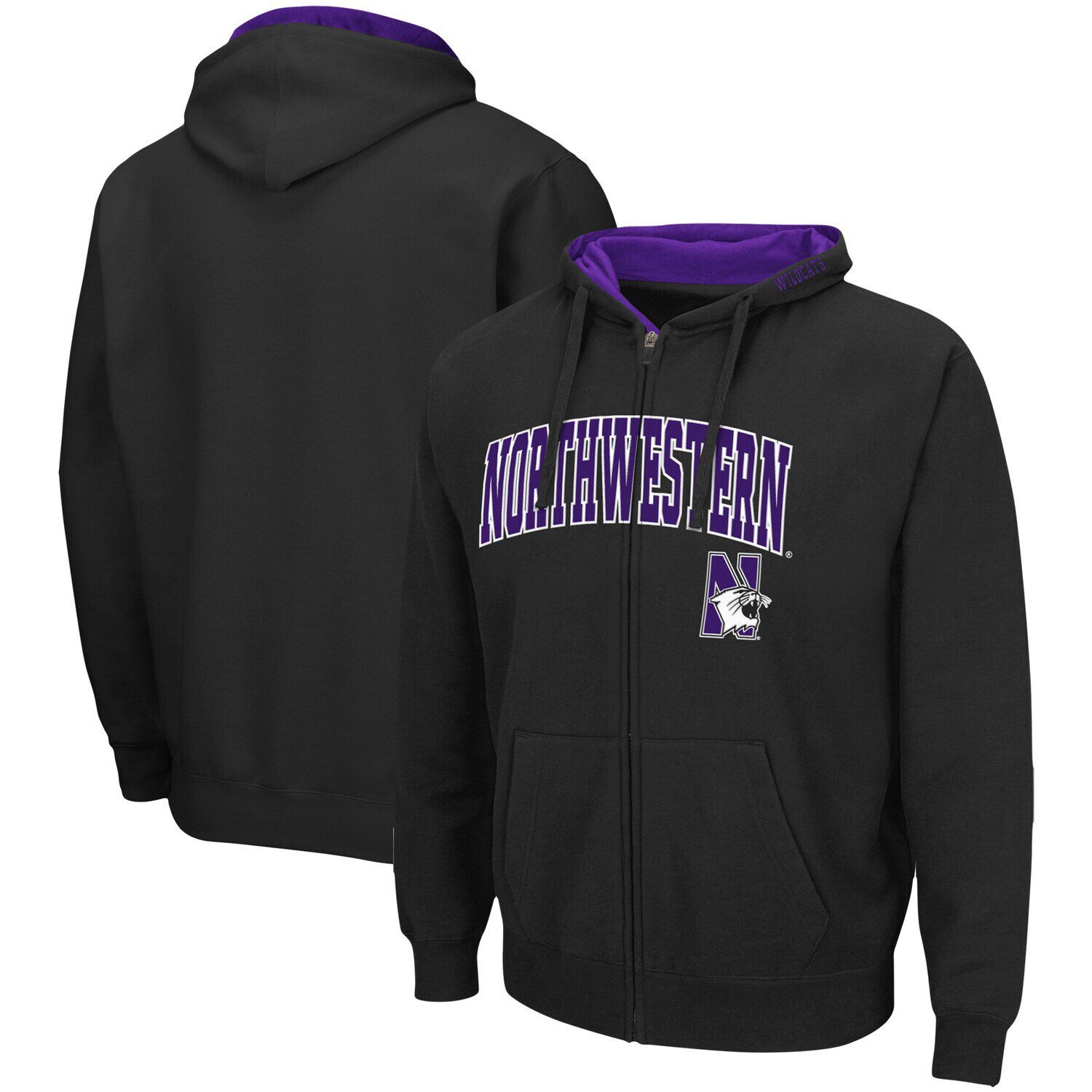 

Мужская черная толстовка с молнией во всю длину Northwestern Wildcats Arch & Logo 3.0 Colosseum, Черный, Мужская черная толстовка с молнией во всю длину Northwestern Wildcats Arch & Logo 3.0 Colosseum