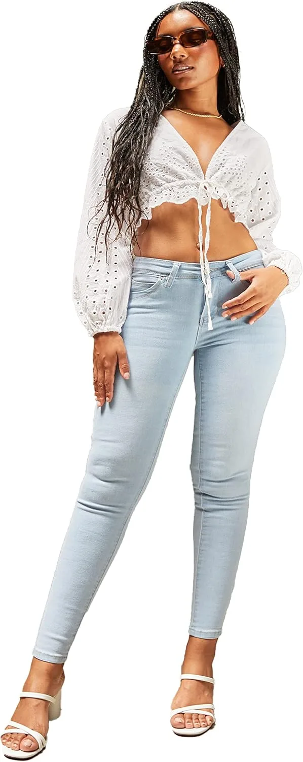 

YMI Women's Juniors Mid-Rise Wannabettabutt скинни джинсы