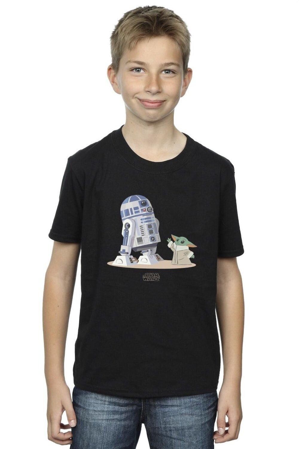 

Футболка «Мандалорец R2D2 и Грогу» Star Wars, черный