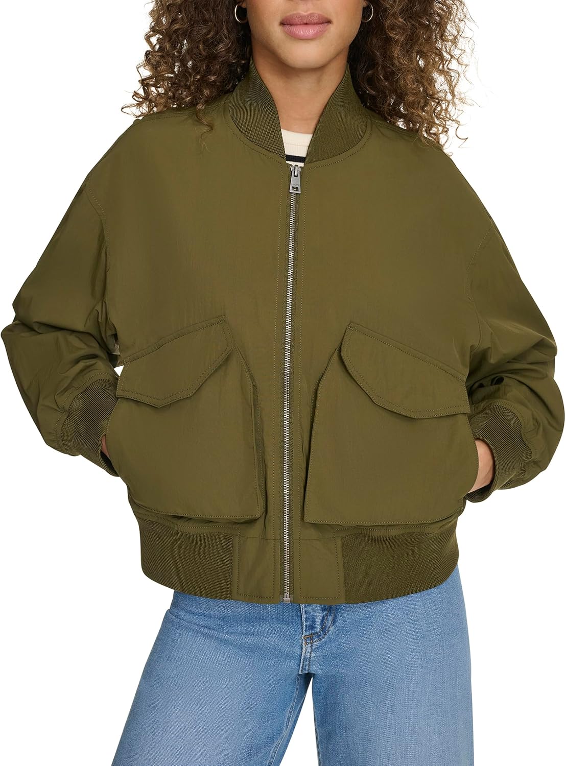 

Levi's Женская облегченная короткая куртка-бомбер, Army Green