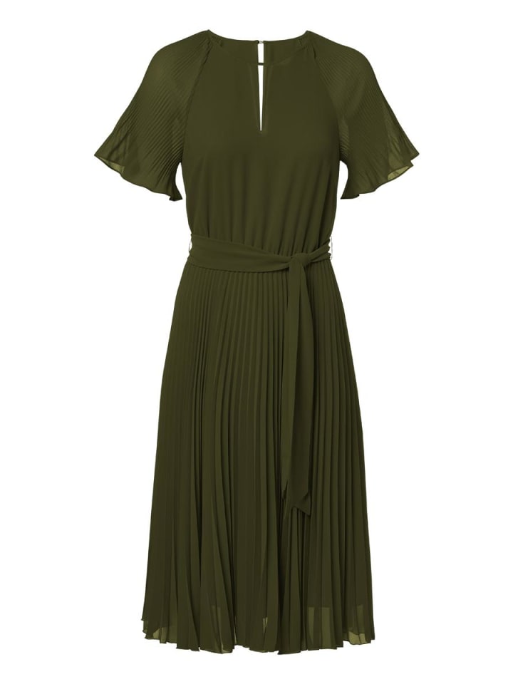 

Платье-гольф с плиссировкой оливково-зеленого цвета Mart Visser