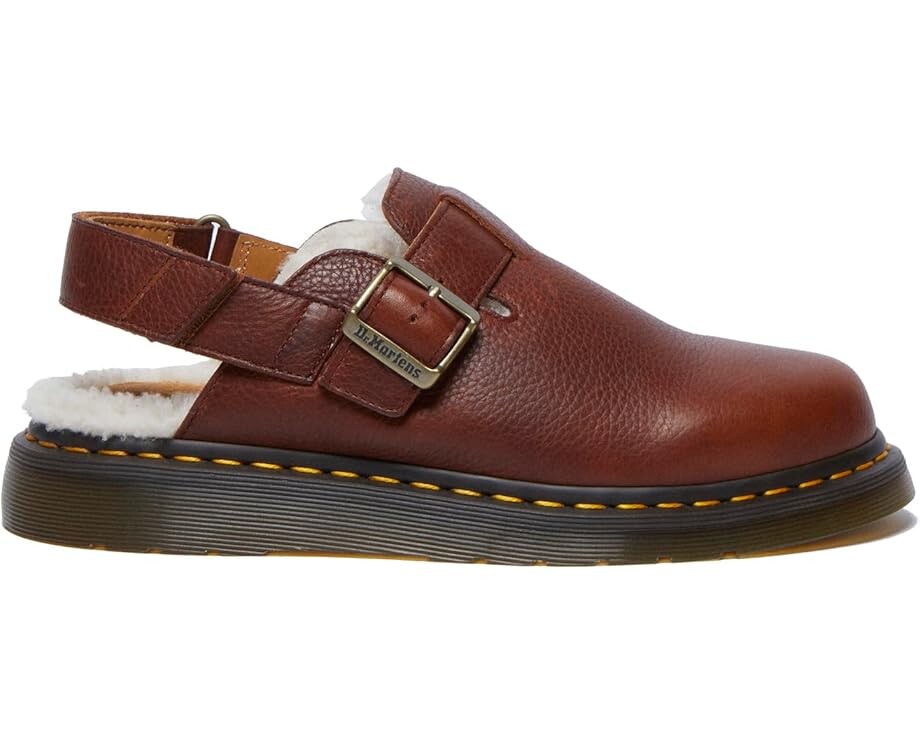 Сабо Unisex Dr. Martens Jorge II Faux Fur Lined Leather Slingback Mules, цвет Cashew — фото 4