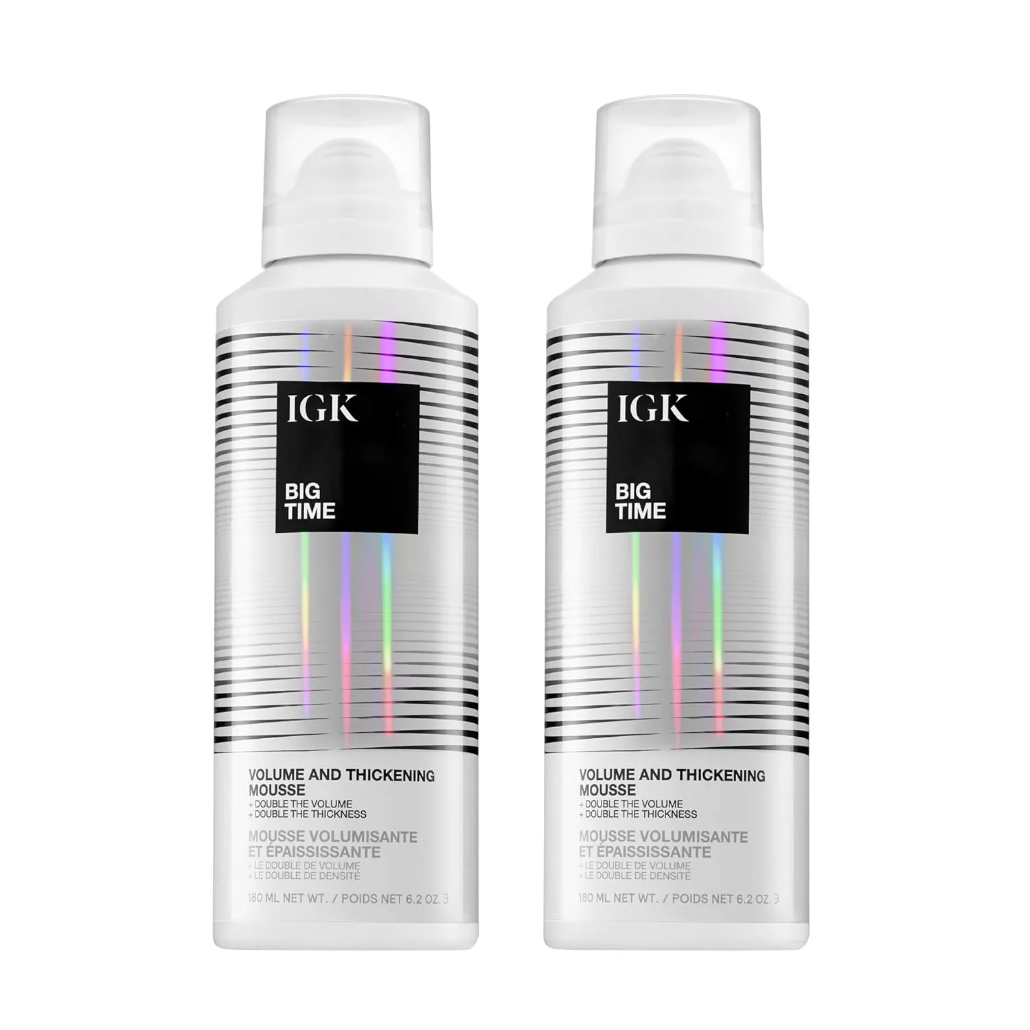 Мусс для объема IGK Big Time Volume Mousse (2 шт.) - легкий мусс для волос, придающий максимальный объем, пышность и фиксацию.
