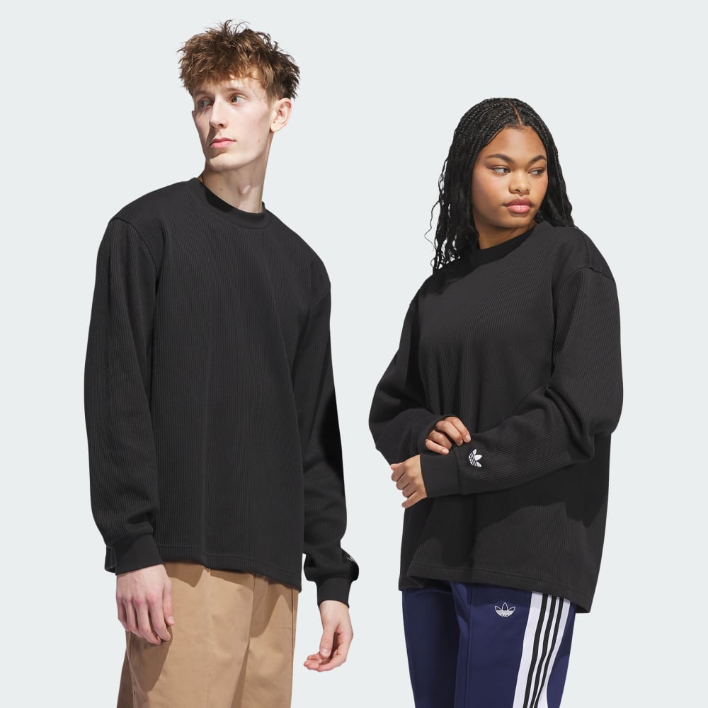 

Лонгслив Adidas Skateboarding Waffle Knit Long Sleeve Shirt, черный