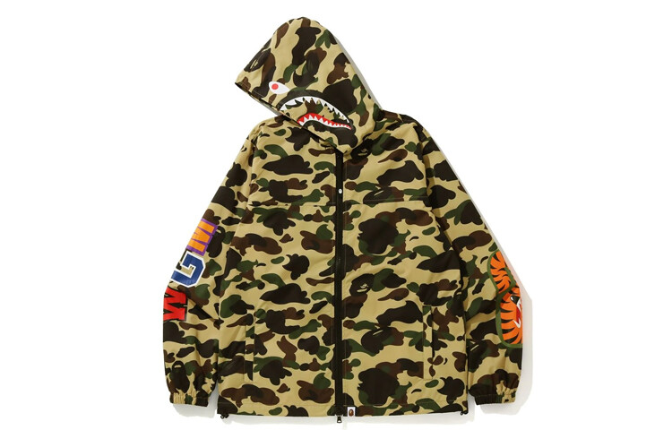 

Куртка с капюшоном BAPE 1st Camo Shark WGM A Bathing Ape, желтый