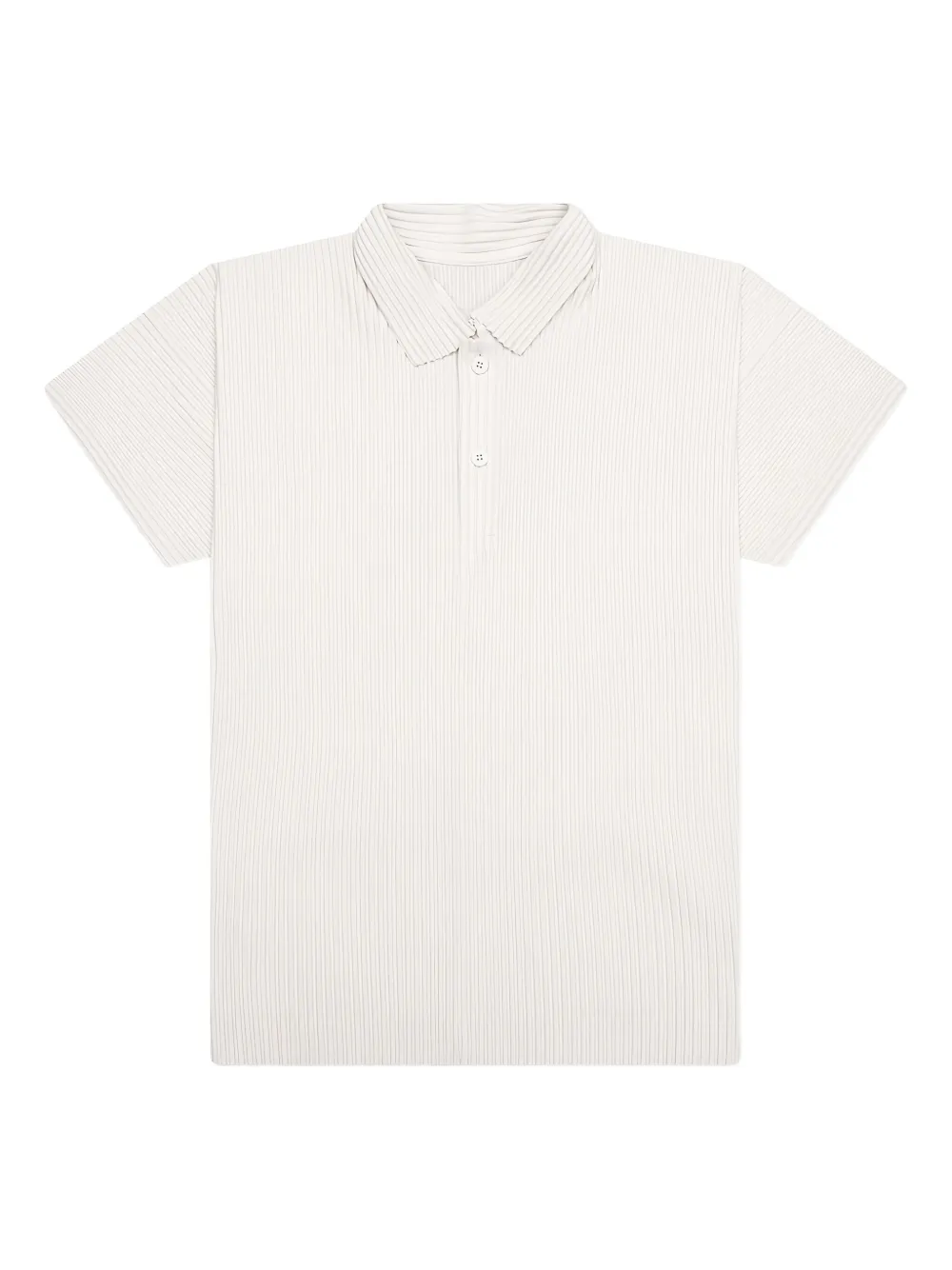 

Плиссированная рубашка-поло с короткими рукавами Homme Plissé Issey Miyake, белый