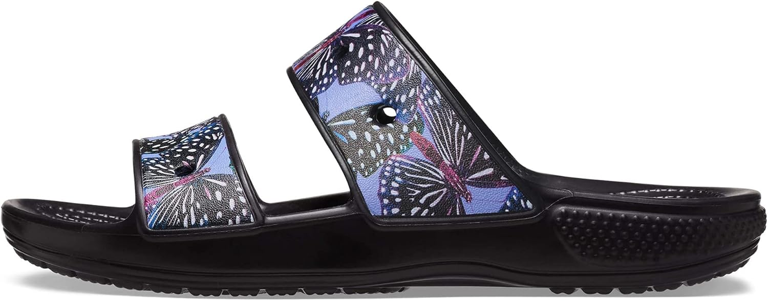 Сандалии Crocs Unisex Classic для взрослых с двумя ремешками, черный — фото 4