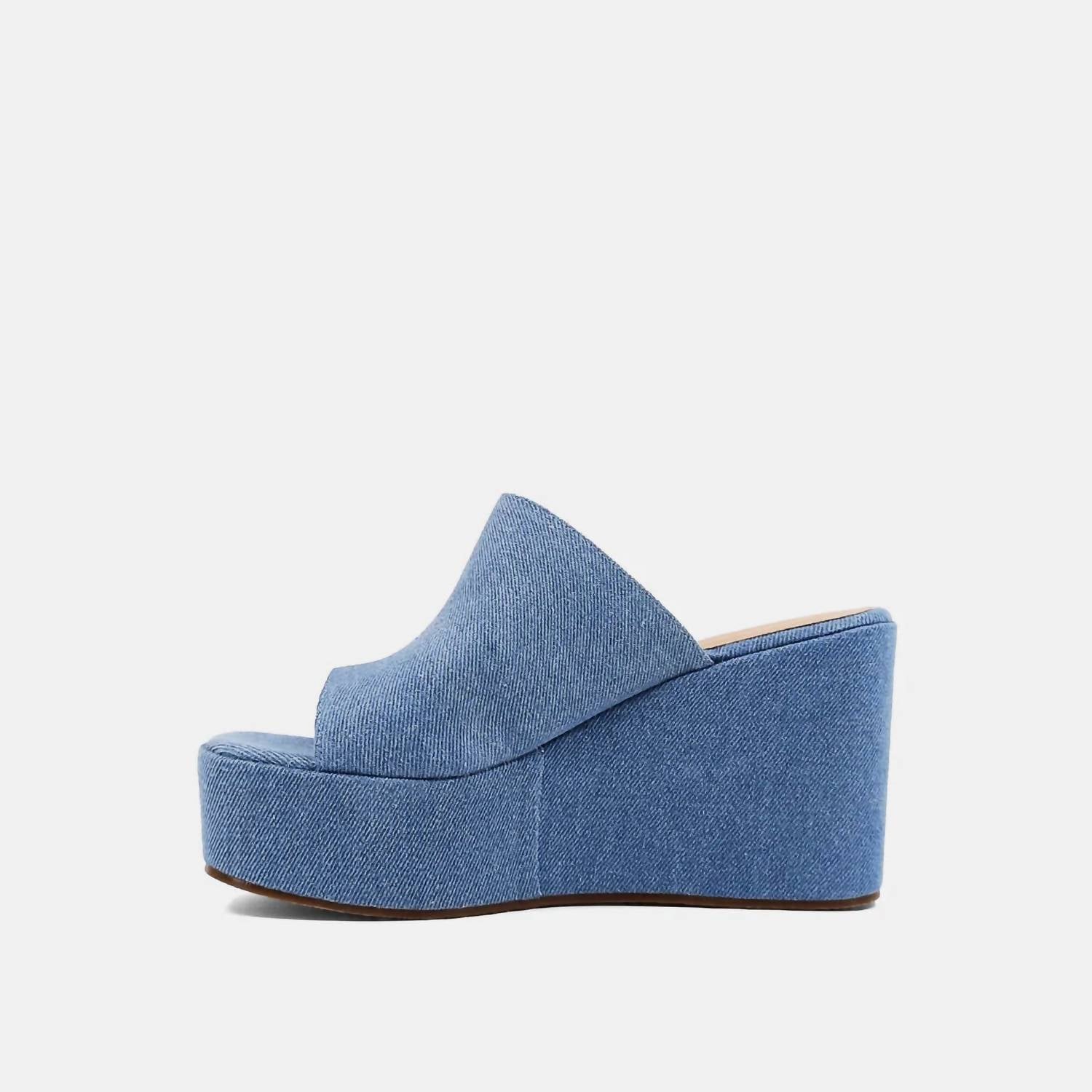 Женские джинсовые босоножки Ilaria на платформе в синем цвете SHU SHOP — фото 2