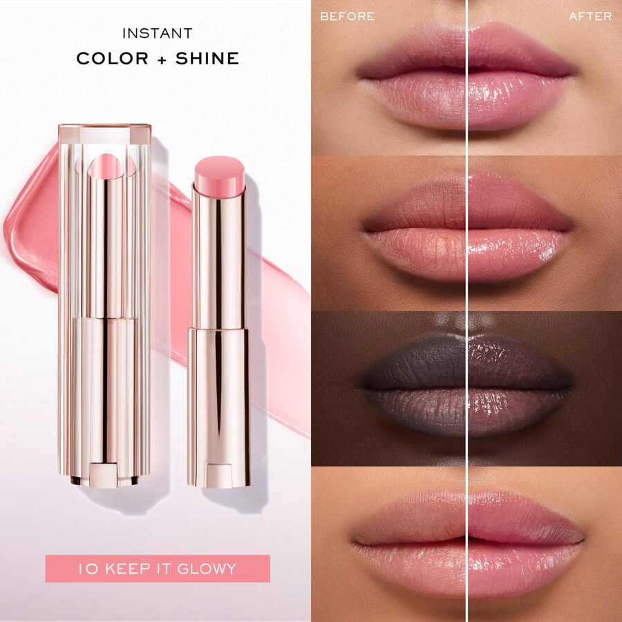 Увлажняющий бальзам для губ Lip Idôle Squalane-12 Butterglow Lancôme, 0.1 oz /2.8 g, 10 Keep It Glowy — фото 2