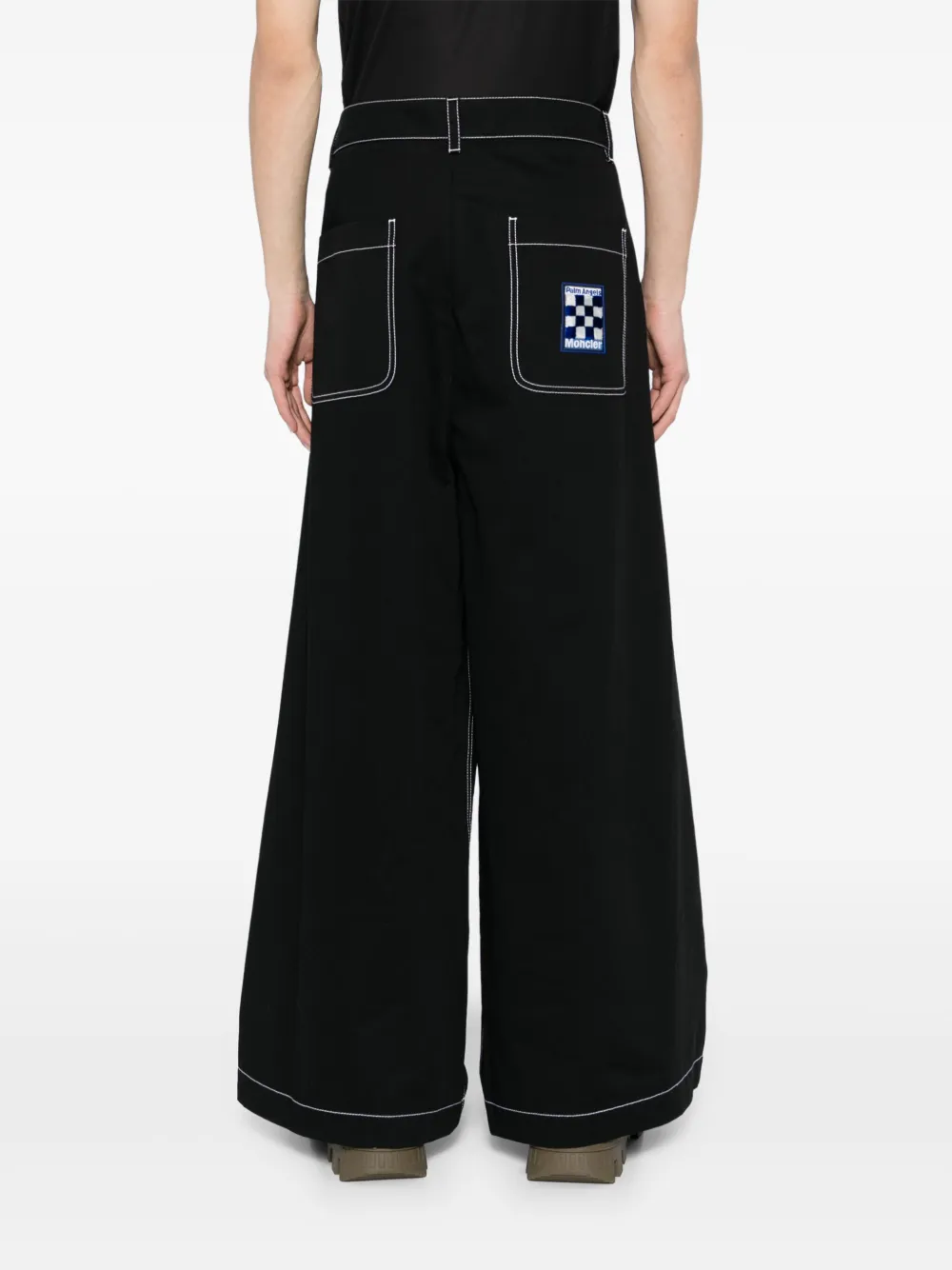 Широкие брюки из коллаборации с Palm Angels MONCLER, черный — фото 4