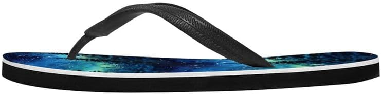 Сандалии Semiouray Women Galaxy Flip Flop, шлепанцы с рисунком черепа животного и бабочки, удобная обувь для отеля и путешествий, Vintage Forest Print — фото 3