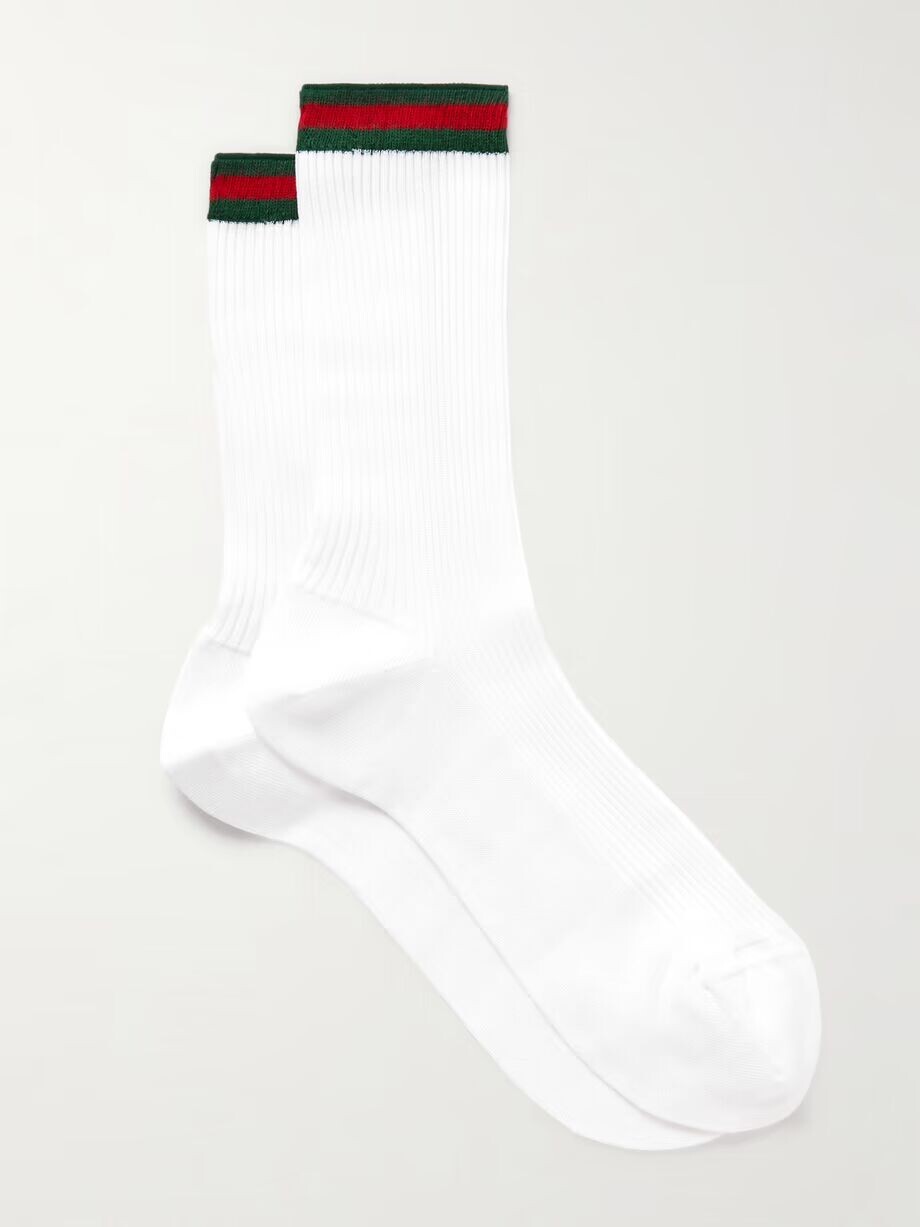 

Носки в рубчик из смесового хлопка Gucci, белый