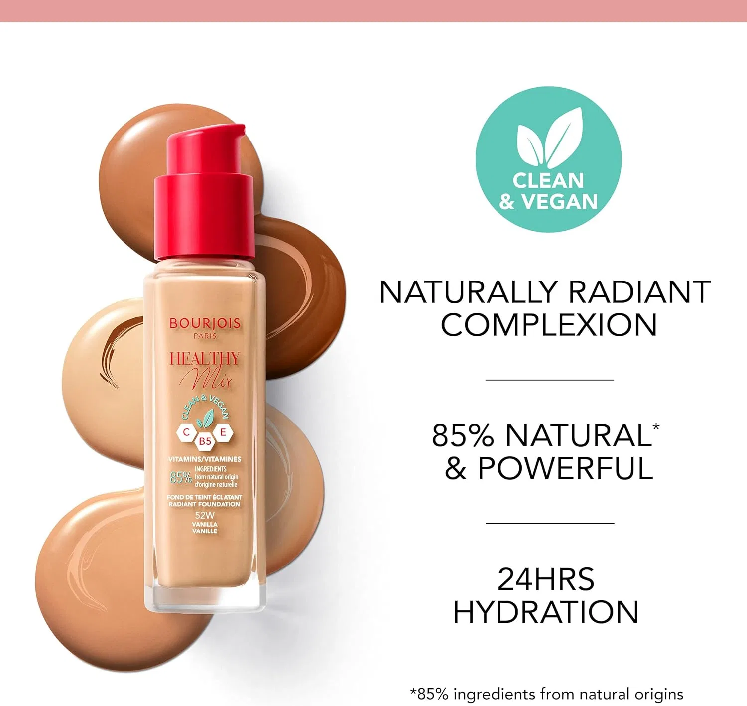 Сияющая тональная основа «Healthy Mix Clean & Vegan» от BOURJOIS Paris Bourjois — фото 3