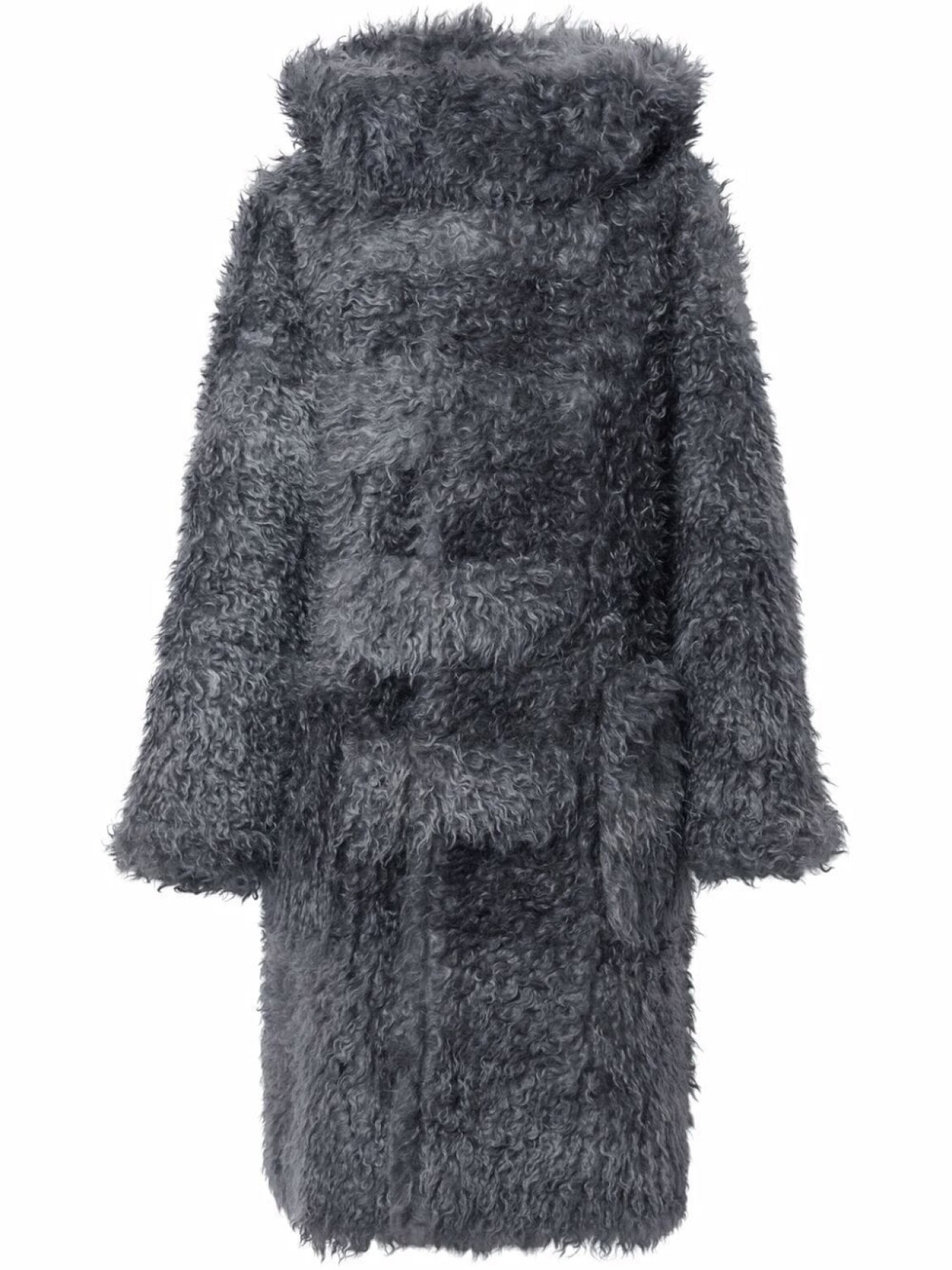 

Burberry фактурный дафлкот с капюшоном, серый