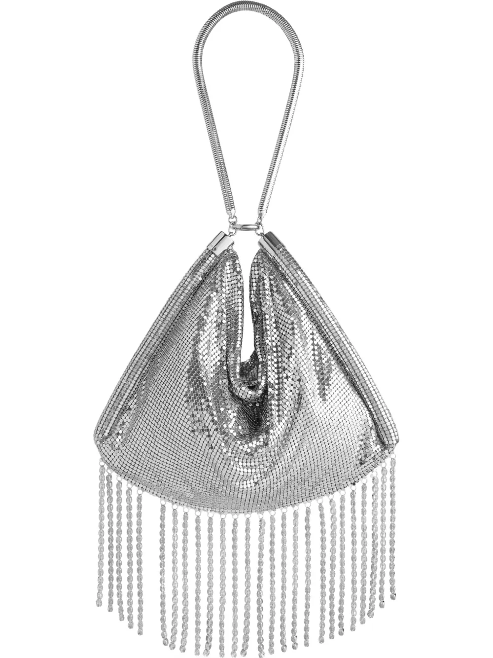 

Сумка на плечо с бахромой Rabanne, серебристый