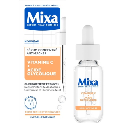 

Концентрированная сыворотка против пятен для тусклой кожи Mixa
