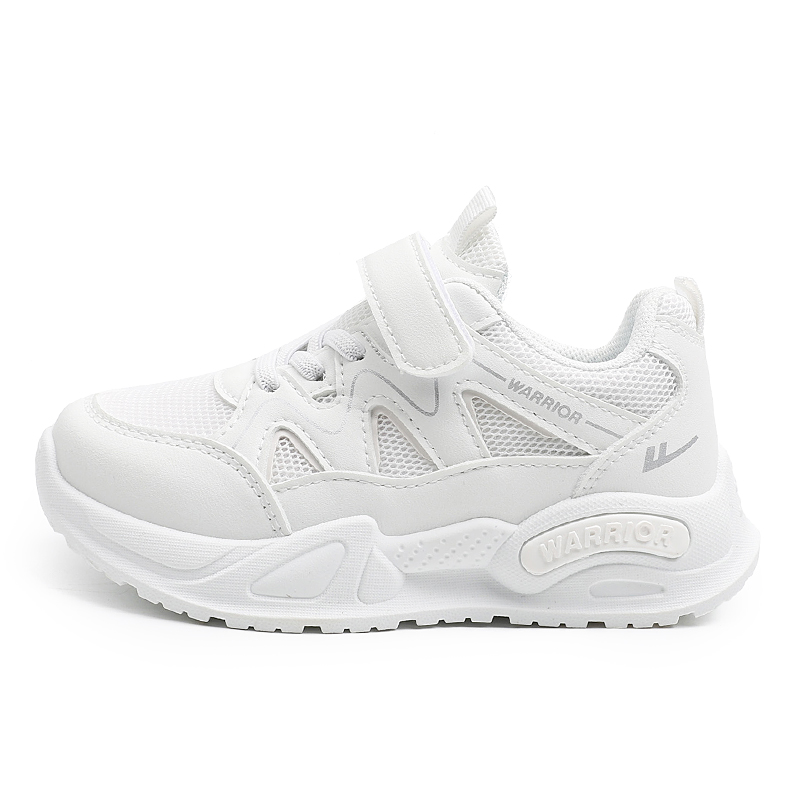 Детские кроссовки для бега Low top с защитой от истирания, дышащие и нескользящие WARRIOR, бежевый темно-синий — фото 3