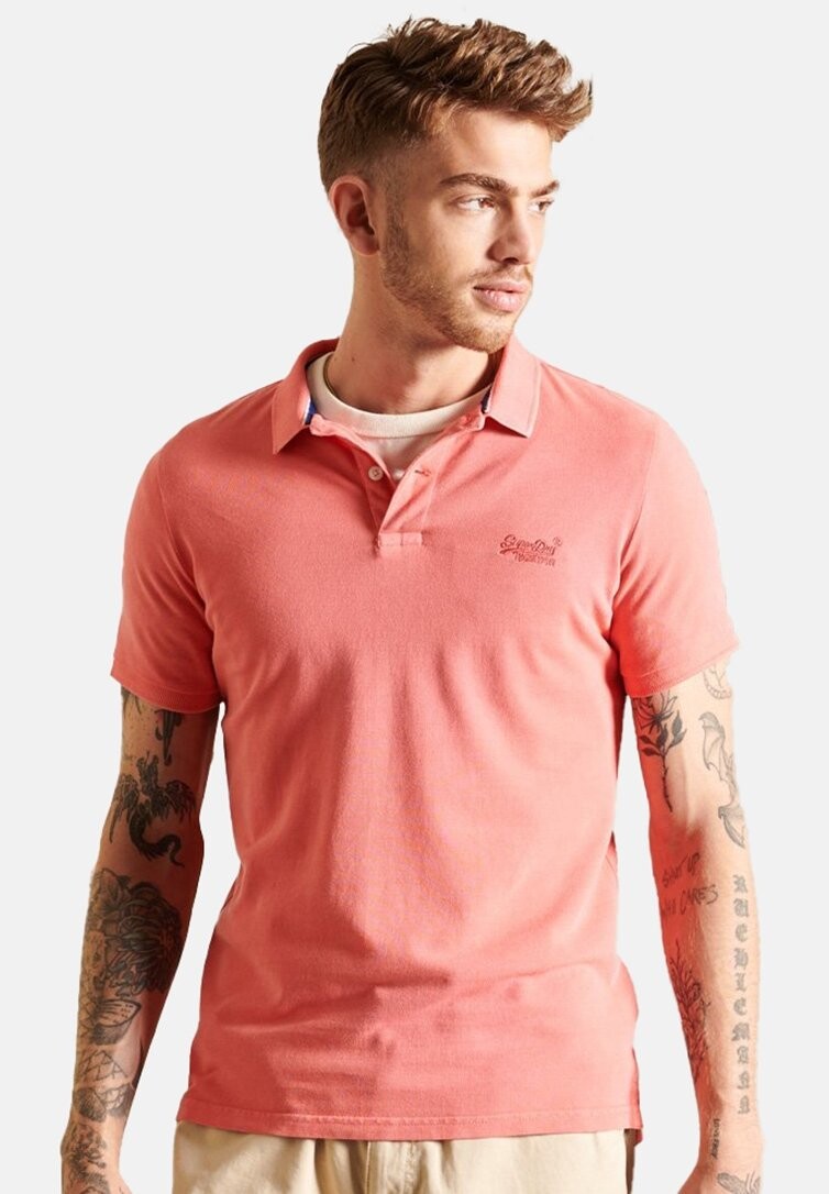 

Поло VINTAGE DESTROY Superdry, розовый