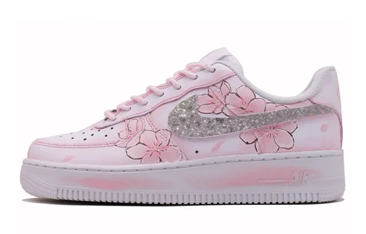 

Кроссовки Nike Air Force 1 Skateboard Shoes Women's Low-Top Pink White, Розовый, Кроссовки Nike Air Force 1 Skateboard Shoes Women's Low-Top Pink White