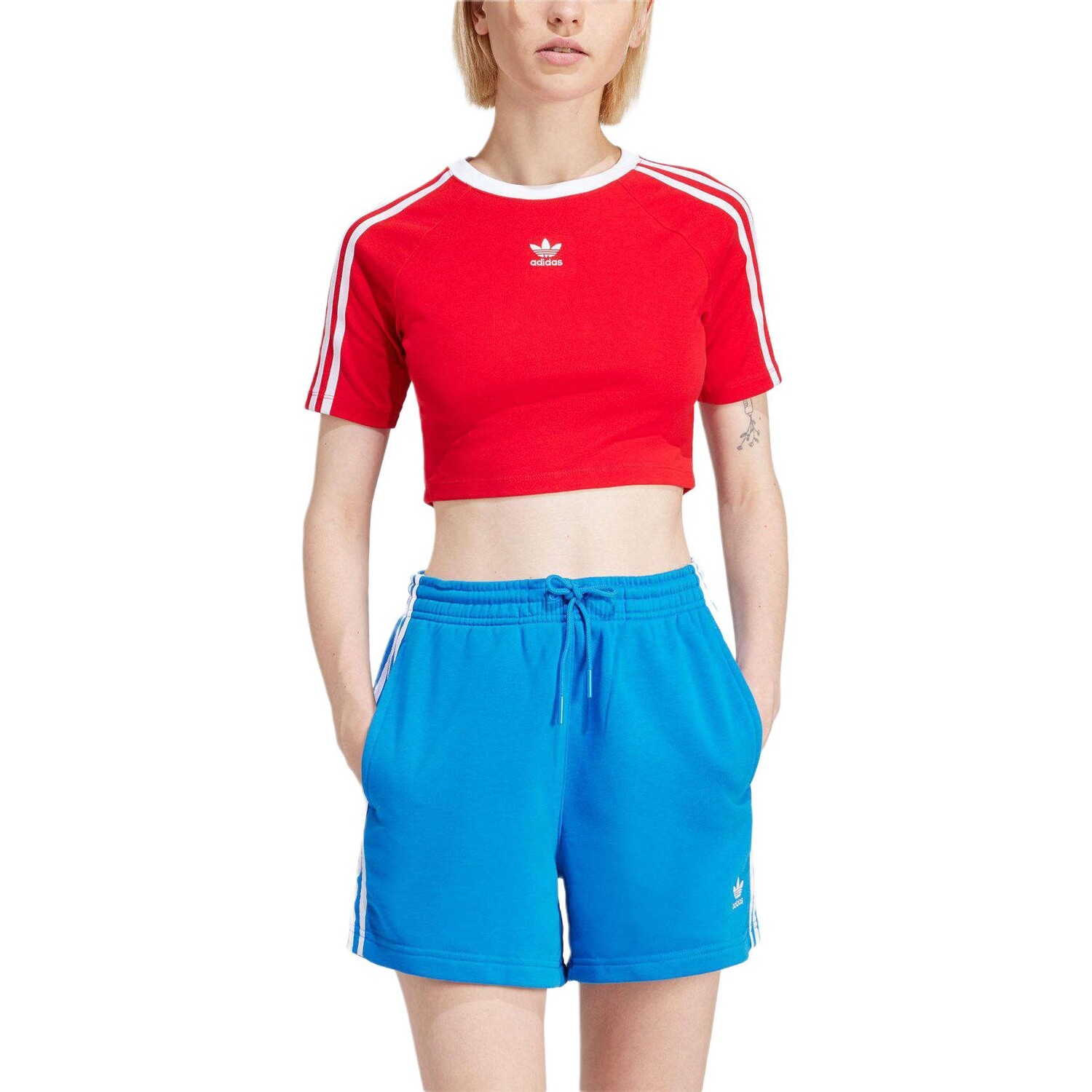 Одежда Футболка женская красная Adidas Originals — фото 2
