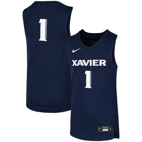 

Футболка баскетбольная Youth #1 navy xavier musketeers replica team Nike