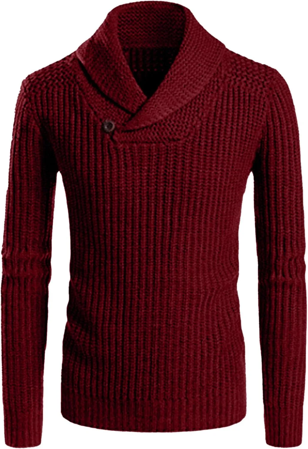 

Мужской свитер с шалью Slim Fit Casual Button Cable Knit DGHM-JLMY