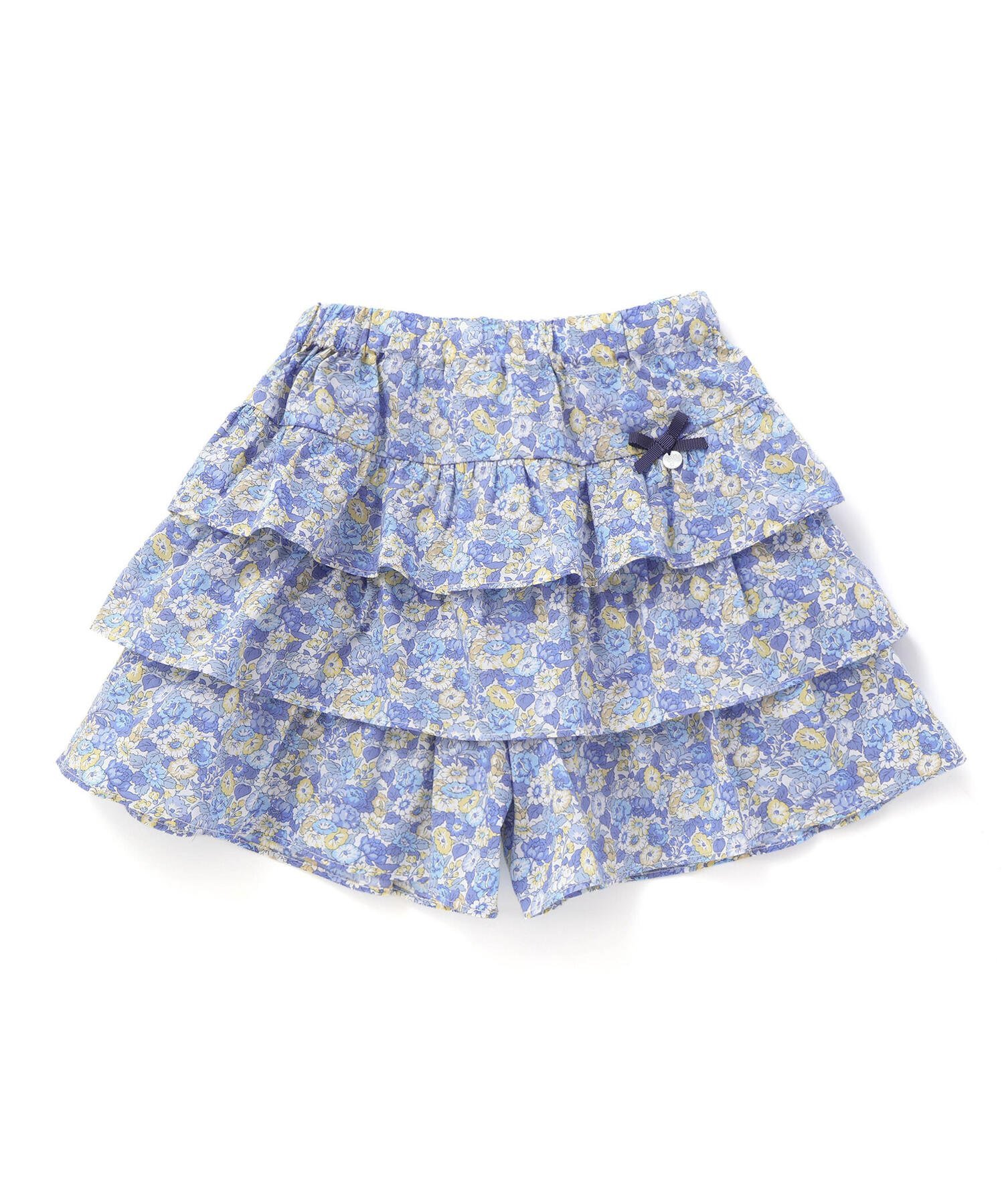 Брюки-кюлоты Tana Lawn с трехъярусными оборками и принтом Liberty (Leontyne Dream) (90-140 см) Tartine et Chocolat, Blue
