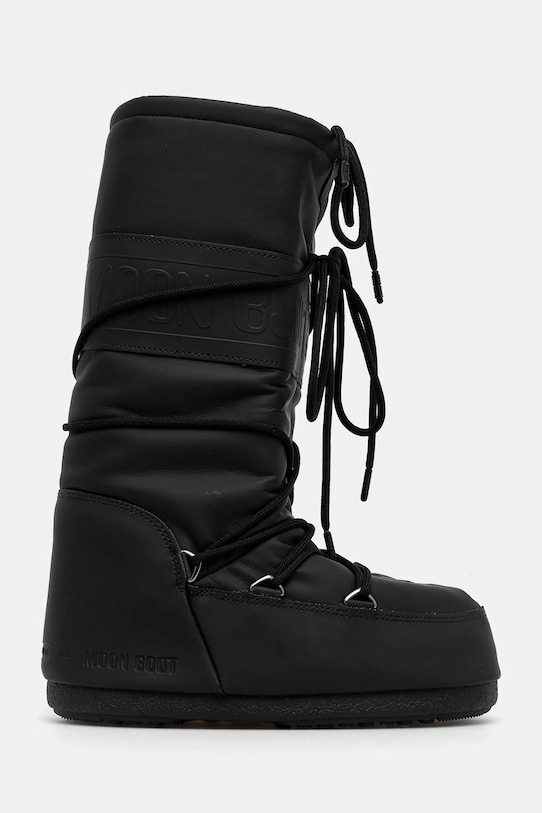 Зимние ботинки женские Moon Boot MB ICON RUBBER высокие, черный