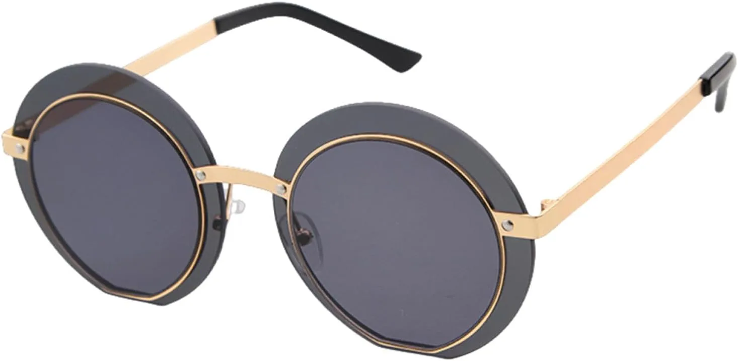 

Футуристические большие круглые солнцезащитные очки для женщин и мужчин в стиле ретро для фестивалей, зеркальные солнцезащитные очки с двойными линзами WNCKSQ, C4