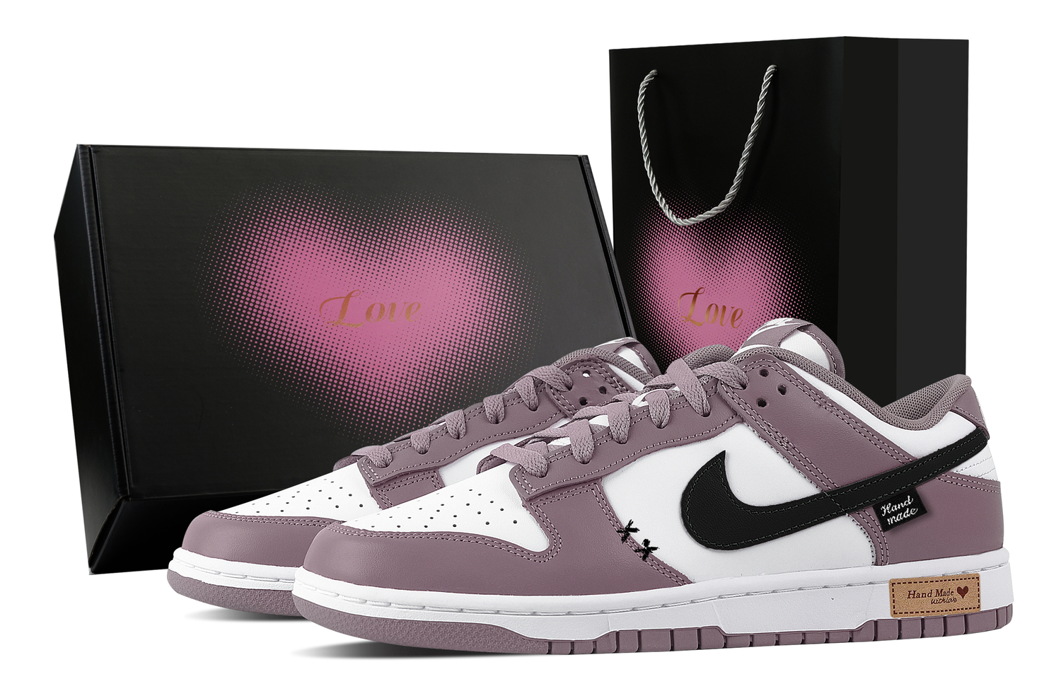 

Dunk Dusk White Dream, Heart Box устойчивые к истиранию низкие кроссовки для скейтбординга унисекс Nike, фиолетовый