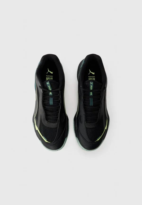 Гандбольные кроссовки solarstrike 4 Puma, Black/Green/Fizzy Light/Light Moss — фото 4