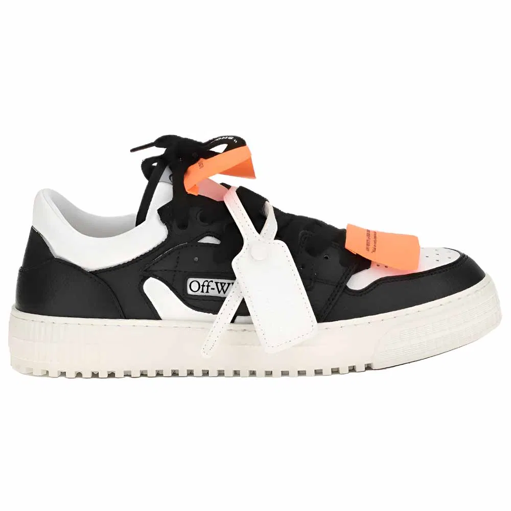 Кроссовки кожаные OFF-WHITE Court Black — фото 3
