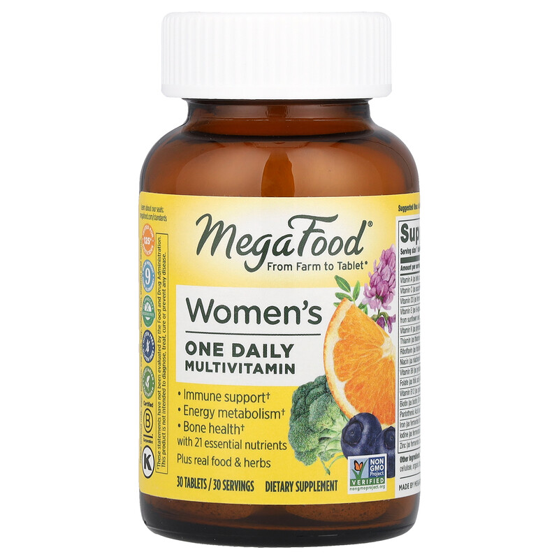 

MegaFood, мультивитамины для женщин, 30 таблеток