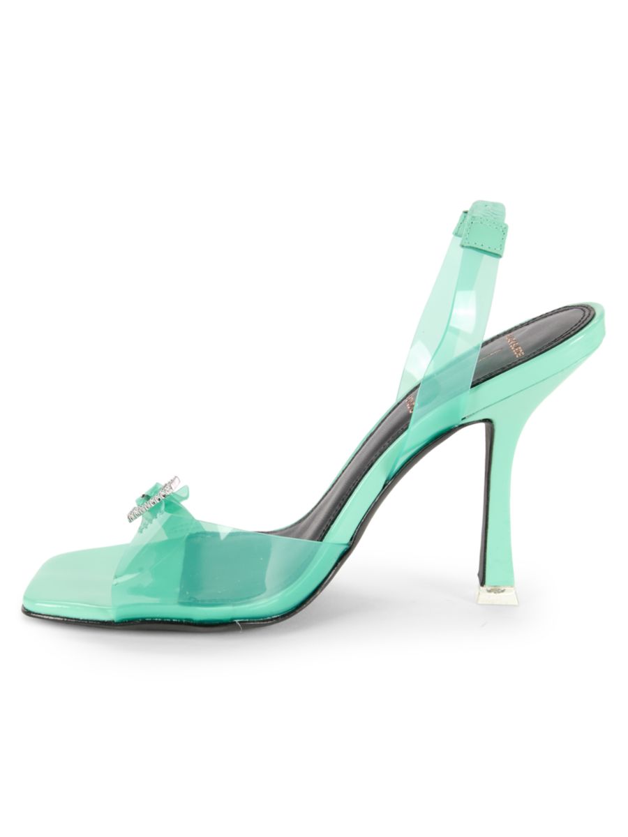 Сандалии Porsha с кожаной подкладкой и пяткой Black Suede Studio, цвет Teal — фото 4