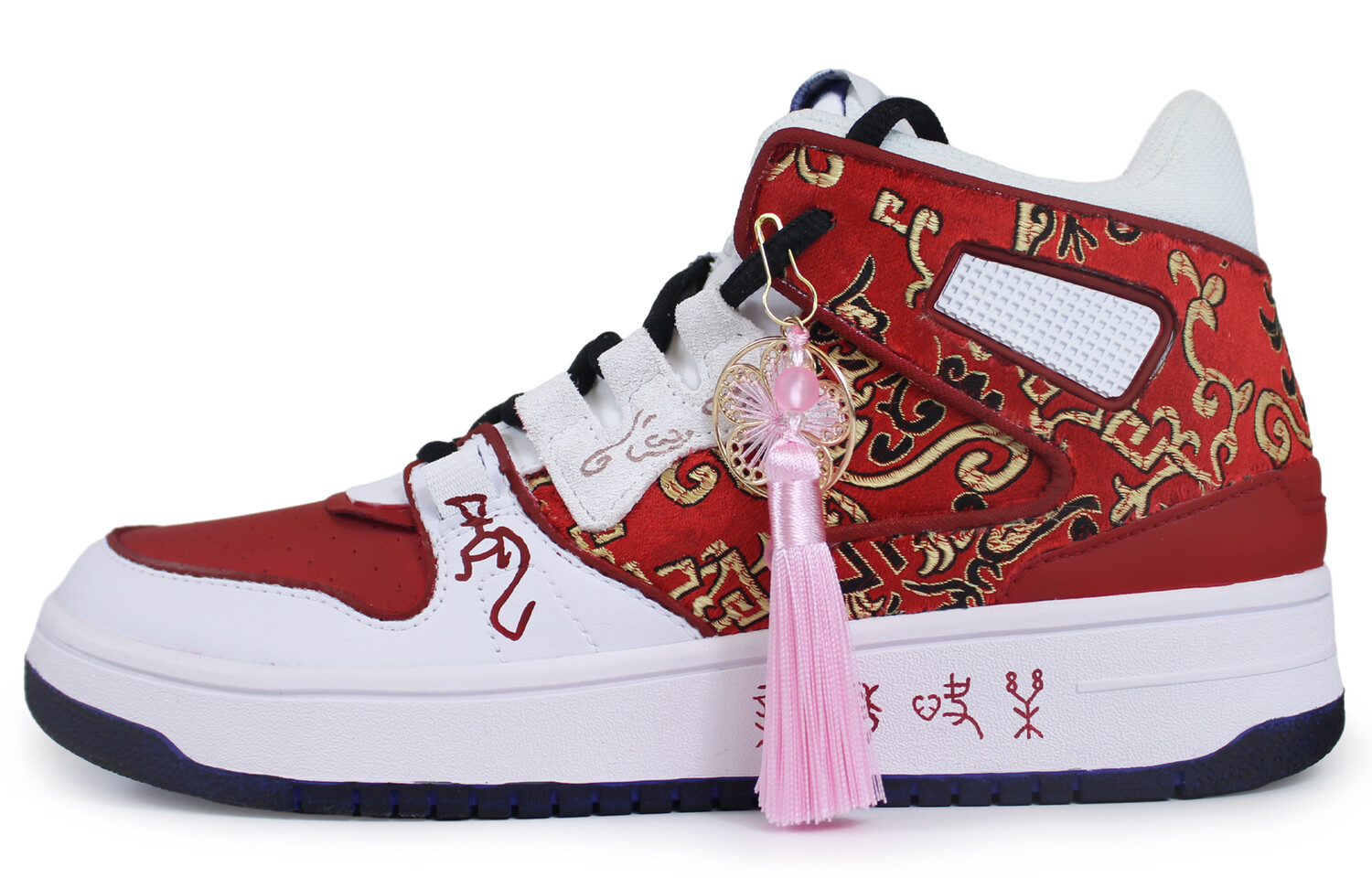 

Кроссовки LINING Attack Vintage Basketball Shoes Men High-top Red/white, красный