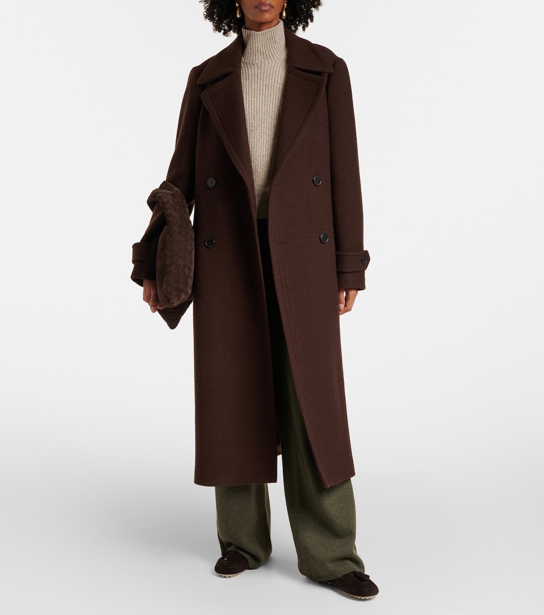 Замшевые мокасины Dot Loro Piana, коричневый — фото 3