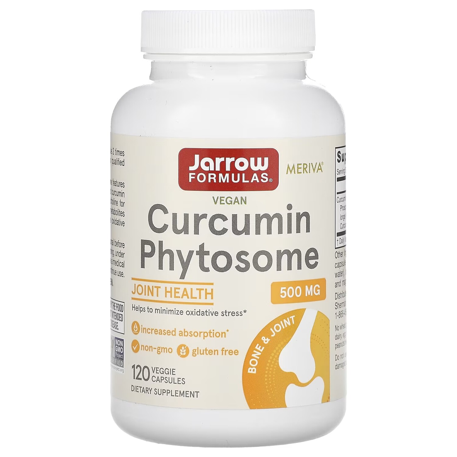 

Фитосомы куркумина Jarrow Formulas 500 мг, 120 растительных капсул