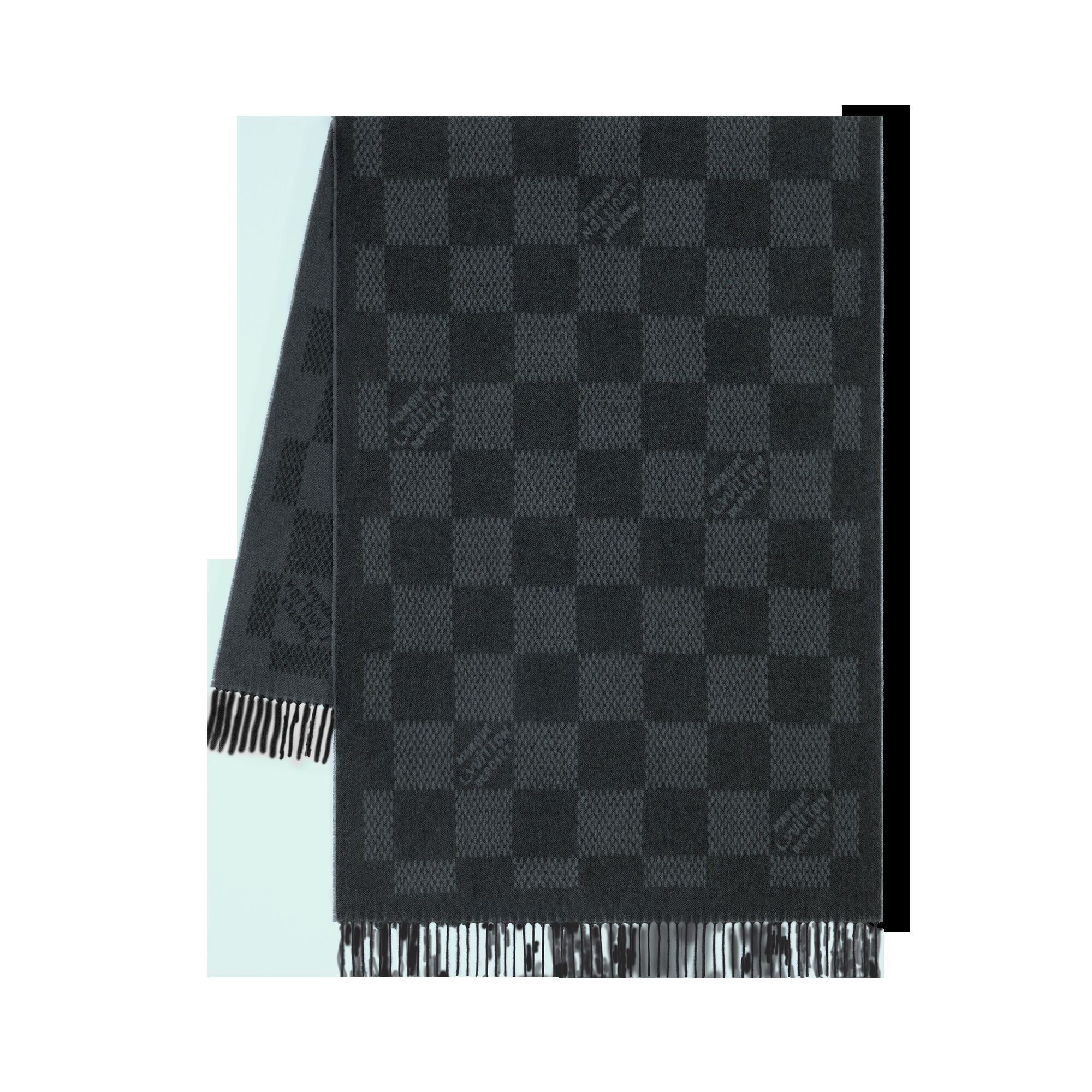 

Легкий шарф Damier Louis Vuitton, черный