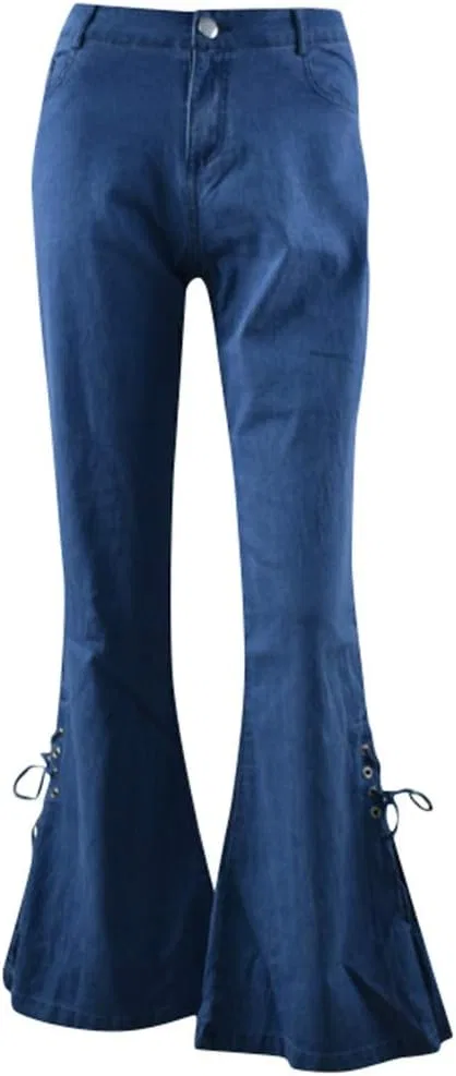 Джинсы клеш, stretch, Dark Blue — фото 3