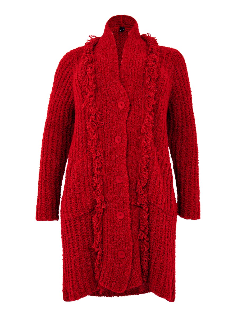 

Вязаный кардиган YOEK Knit Cardigan, красный